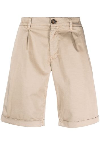 Moorer straight-leg cotton shorts - Toni neutri