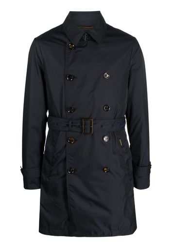 Moorer Trench doppiopetto con cintura - Blu