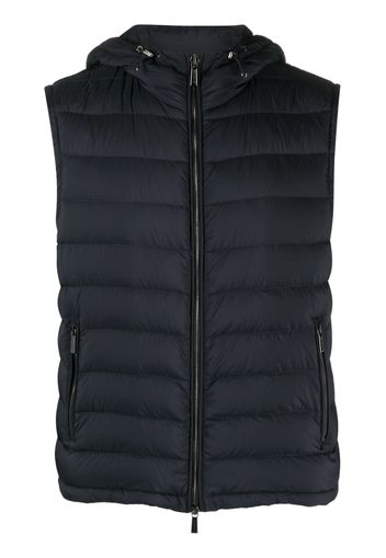 Moorer zip-up padded gilet - Blu