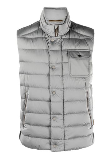 Moorer padded-panel detail jacket - Grigio