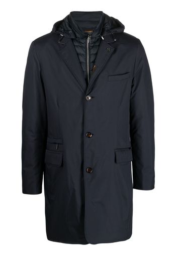 Moorer Redon single-breasted padded coat - Blu