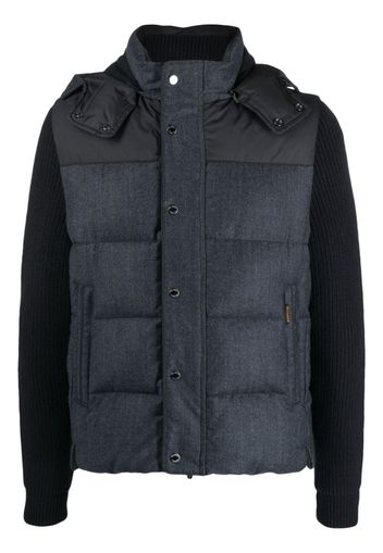 Moorer detachable-sleeve padded jacket - Blu