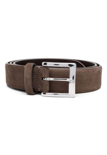 Moorer buckle-fastening leather belt - Marrone
