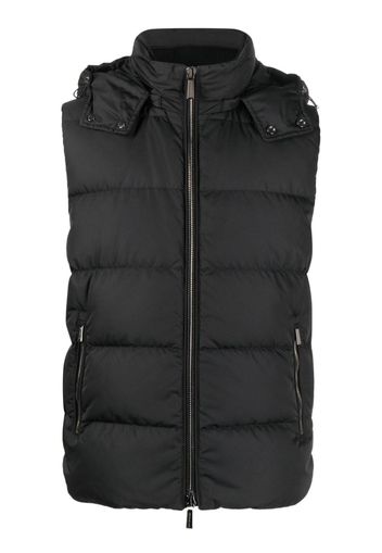 Moorer high-neck padded gilet - Nero