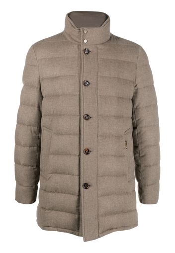 Moorer high-neck padded coat - Marrone