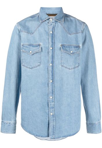 Moorer Larrie-DF306 denim shirt - Blu