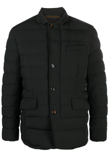 Moorer spread-collar padded jacket - Verde