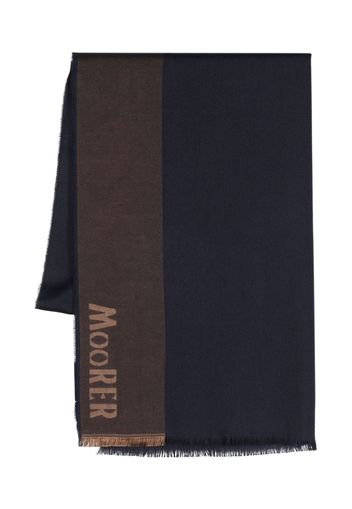 Moorer frayed cashmere scarf - Blu