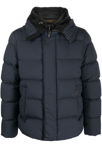 Moorer hooded padded jacket - Blu