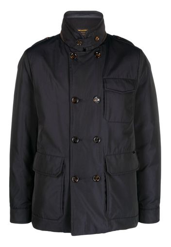 Moorer double-breasted padded down jacket - Blu