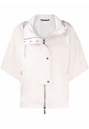 Moorer lightweight short-sleeved hooded jacket - Toni neutri