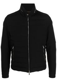 Moorer quilted-finish zip-up jacket - Nero