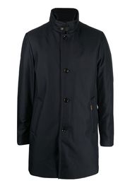 Moorer buttoned-up high-neck coat - Blu