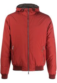 Moorer zipped hooded jacket - Rosso