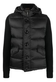 Moorer contrasting-sleeves padded jacket - Nero