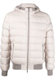 Moorer zip-up padded down jacket - Toni neutri