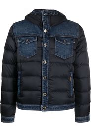 Moorer button-up padded jacket - Blu