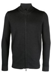 Moorer funnel neck zip-front jumper - Grigio