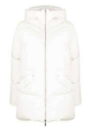 Moorer hooded quilted padded coat - Bianco