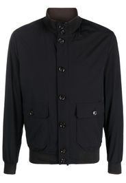 Moorer front button-fastening bomber jacket - Blu