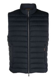 Moorer quilted zipped gilet - Blu