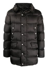 Moorer padded press-stud fastening coat - Nero