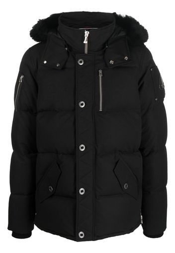 Moose Knuckles faux-fur trim padded parka - Nero