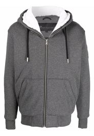 Moose Knuckles drawstring zip-up hoodie - Grigio