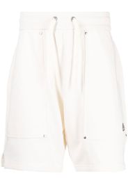 Moose Knuckles logo-plaque cotton shorts - Bianco