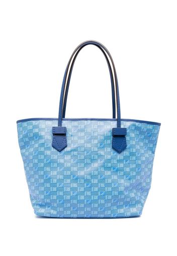 Moreau logo-print leather tote bag - Blu