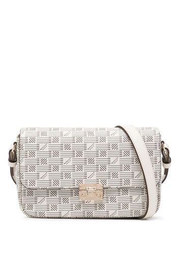 Moreau Borsa a spalla con stampa monogramma - Bianco