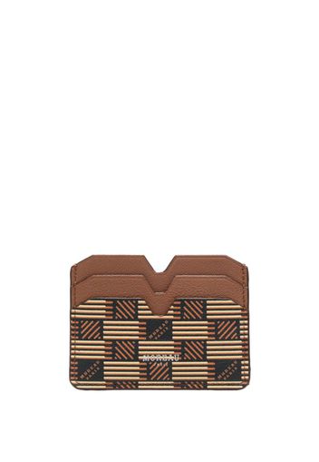 Moreau monogram-pattern leather wallet - Marrone