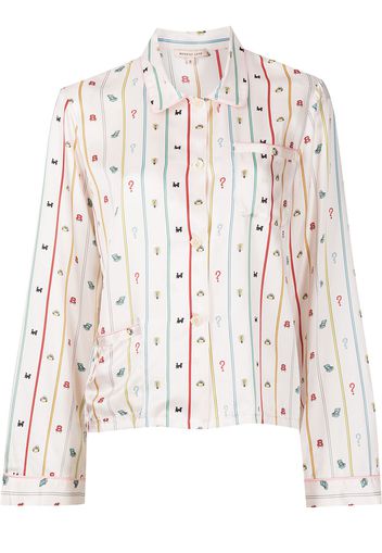 Morgan Lane Ruthie monopoly stripe-print shirt - Rosa