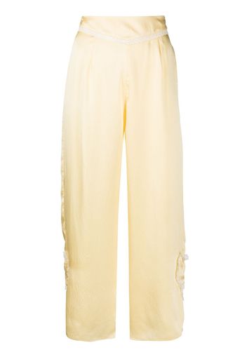 Morgan Lane Margot silk track trousers - Giallo