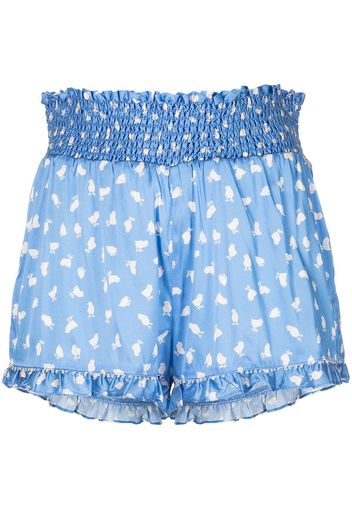 Morgan Lane Shorts Marta Chickadee con stampa - Blu