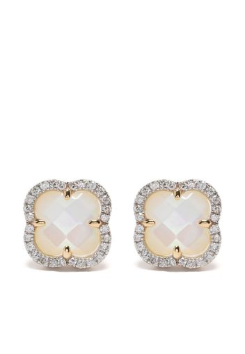 Morganne Bello Anello Clover in oro giallo 18kt con madreperla - Bianco