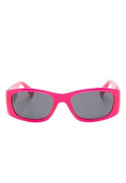 Moschino Eyewear logo-lettering rectangle-frame sunglasses - Rosa