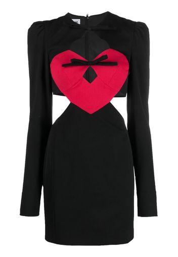 MOSCHINO JEANS heart-motif cut-out minidress - Nero