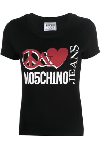 MOSCHINO JEANS graphic logo-print T-shirt - Nero