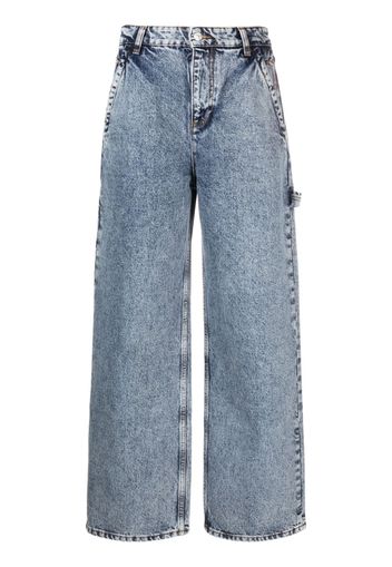 MOSCHINO JEANS high-rise straight-leg jeans - Blu