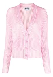 MOSCHINO JEANS button-up ribbed-knit cardigan - Rosa