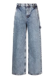 MOSCHINO JEANS high-rise straight-leg jeans - Blu