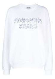 MOSCHINO JEANS logo-print cotton sweatshirt - Bianco