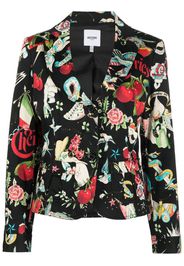 Moschino Pre-Owned Blazer monopetto con stampa - Nero