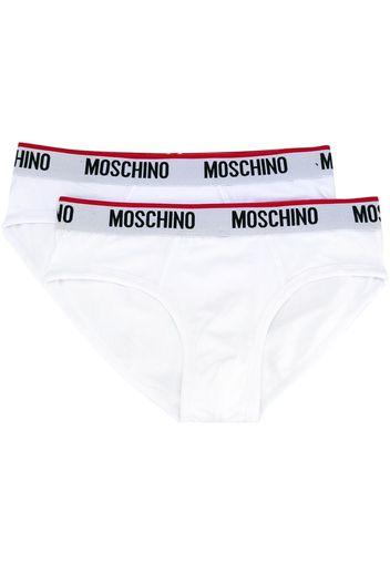 Moschino two-pack logo briefs - Bianco