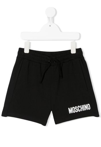 logo print track shorts