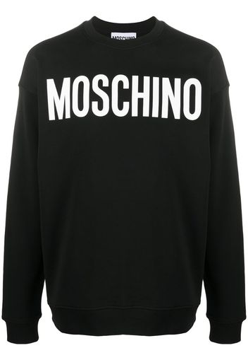 logo print crew neck sweatshirt