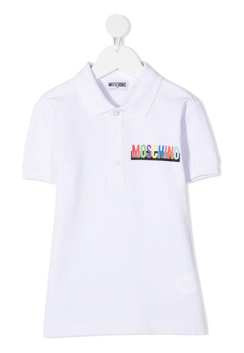 Moschino Kids Polo con stampa - Bianco