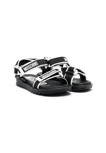 Moschino Kids logo strap sandals - Nero