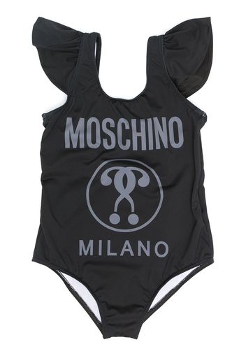 Moschino Kids Costume intero a maniche corte - Nero